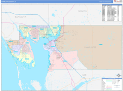 Charlotte County, FL Digital Map Color Cast Style