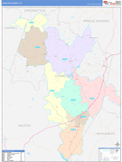 Charlotte County, VA Digital Map Color Cast Style