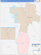 Charlton County, GA Digital Map Color Cast Style