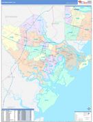 Chatham County, GA Digital Map Color Cast Style