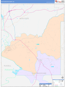 Chattahoochee County, GA Digital Map Color Cast Style