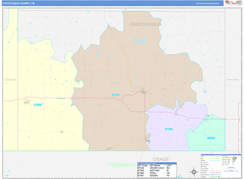 Chautauqua County, KS Digital Map Color Cast Style