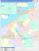 Chautauqua County, NY Digital Map Color Cast Style