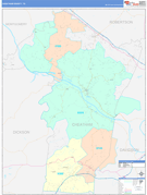 Cheatham County, TN Digital Map Color Cast Style