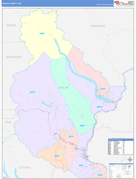 Chelan County, WA Digital Map Color Cast Style