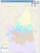 Cherokee County, AL Digital Map Color Cast Style