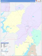 Cherokee County, OK Digital Map Color Cast Style