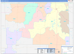 Cherry County, NE Digital Map Color Cast Style