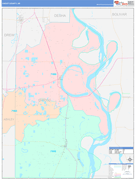 Chicot County, AR Digital Map Color Cast Style