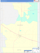 Childress County, TX Digital Map Color Cast Style