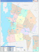 Chittenden County, VT Digital Map Color Cast Style