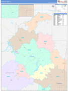 Christian County, IL Digital Map Color Cast Style