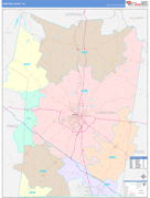 Christian County, KY Digital Map Color Cast Style