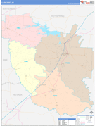 Clark County, AR Digital Map Color Cast Style