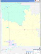 Clark County, KS Digital Map Color Cast Style