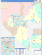 Clark County, NV Digital Map Color Cast Style