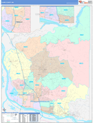 Clark County, WA Digital Map Color Cast Style