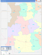Clark County, WI Digital Map Color Cast Style