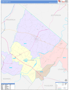 Clarke County, VA Digital Map Color Cast Style