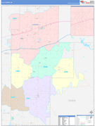 Clay County, IN Digital Map Color Cast Style