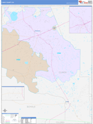 Clinch County, GA Digital Map Color Cast Style