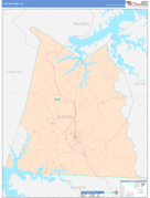 Clinton County, KY Digital Map Color Cast Style