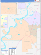 Coahoma County, MS Digital Map Color Cast Style