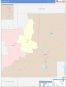 Coal County, OK Digital Map Color Cast Style