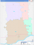 Colfax County, NE Digital Map Color Cast Style