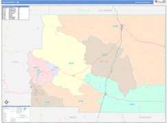 Colfax County, NM Digital Map Color Cast Style