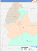 Columbia County, AR Digital Map Color Cast Style