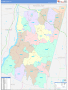 Columbia County, NY Digital Map Color Cast Style