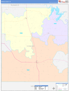 Concho County, TX Digital Map Color Cast Style