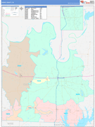 Cooke County, TX Digital Map Color Cast Style