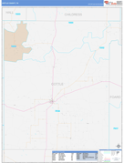 Cottle County, TX Digital Map Color Cast Style