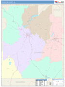 Covington County, AL Digital Map Color Cast Style