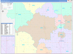 Crawford County, KS Digital Map Color Cast Style