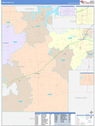 Creek County, OK Digital Map Color Cast Style