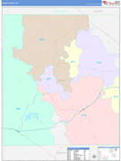 Crook County, WY Digital Map Color Cast Style