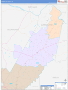Cumberland County, VA Digital Map Color Cast Style