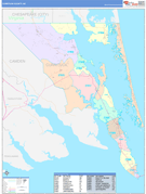 Currituck County, NC Digital Map Color Cast Style