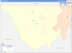 Custer County, CO Digital Map Color Cast Style