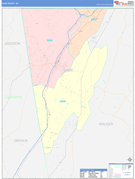 Dade County, GA Digital Map Color Cast Style