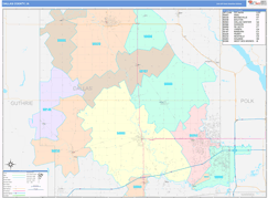 Dallas County, IA Digital Map Color Cast Style