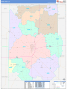 Darke County, OH Digital Map Color Cast Style