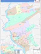 Dauphin County, PA Digital Map Color Cast Style