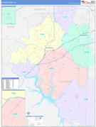 Davidson County, NC Digital Map Color Cast Style