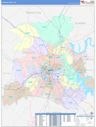 Davidson County, TN Digital Map Color Cast Style