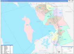 Davis County, UT Digital Map Color Cast Style