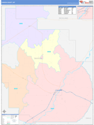 Dawson County, MT Digital Map Color Cast Style